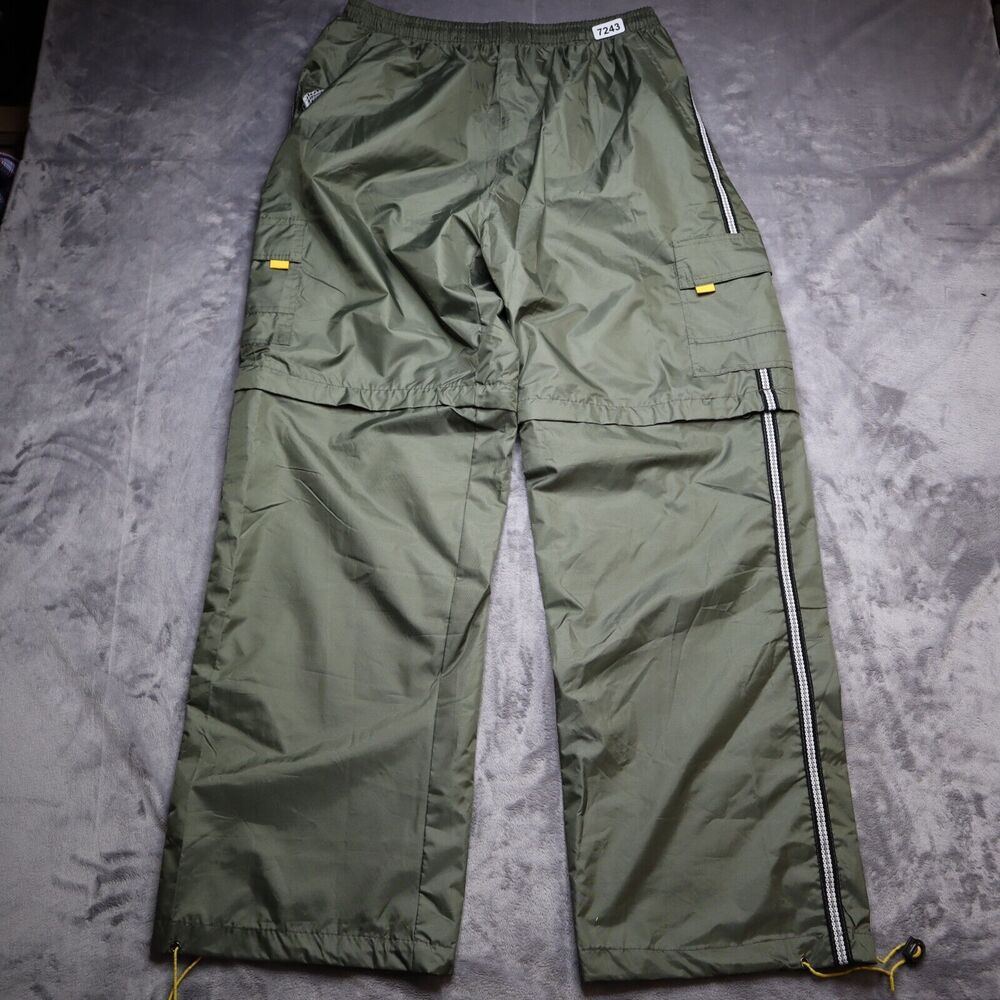 Dunk Sport Pants Mens XL Green Convertible Zip Shorts Outdoors Lined Athletic